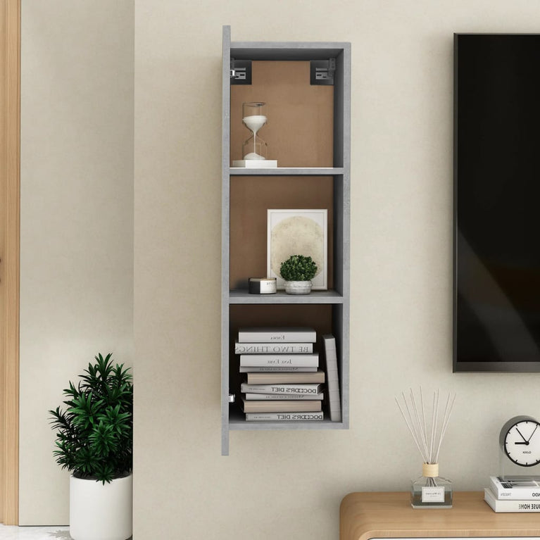 Tv-meubel 30,5x30x90 cm spaanplaat betongrijs