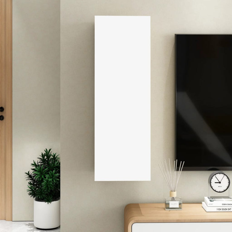 Tv-meubel 30,5x30x90 cm spaanplaat wit en sonoma eikenkleurig