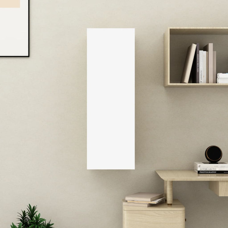 Tv-meubel 30,5x30x90 cm spaanplaat wit en sonoma eikenkleurig