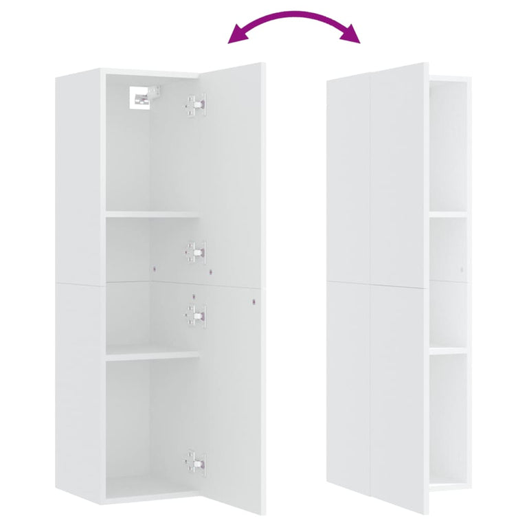 Tv-meubel 30,5x30x110 cm spaanplaat wit