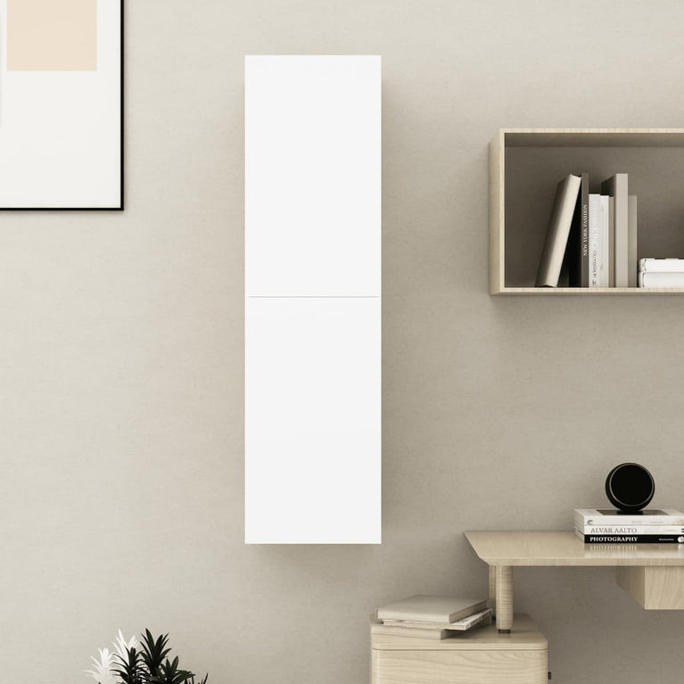 Tv-meubel 30,5x30x110 cm spaanplaat wit