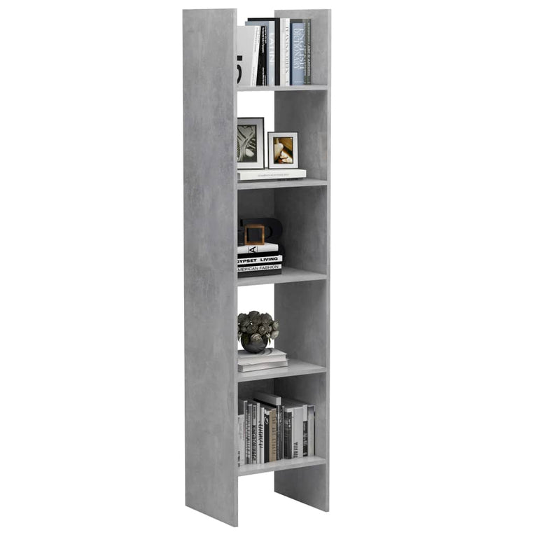 Boekenkast 40x35x180 cm spaanplaat betongrijs MeubelReus