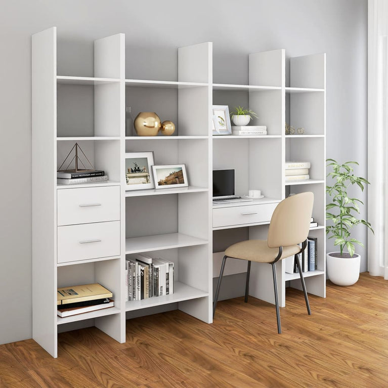 Boekenkast 60x35x180 cm spaanplaat wit MeubelReus