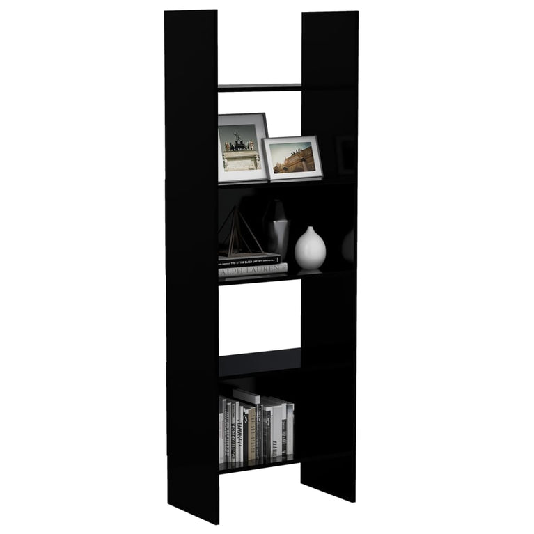 Boekenkast 60x35x180 cm spaanplaat zwart MeubelReus