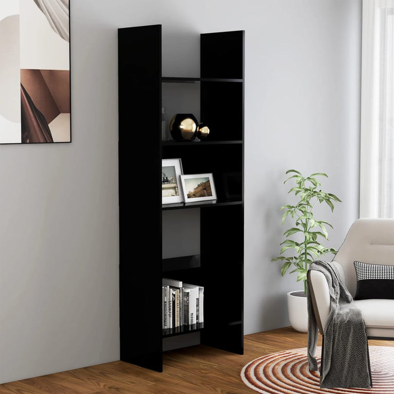 Boekenkast 60x35x180 cm spaanplaat zwart MeubelReus