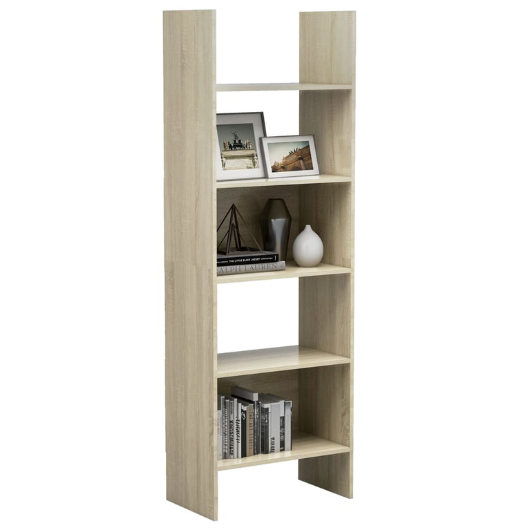 Boekenkast 60x35x180 cm spaanplaat sonoma eikenkleurig MeubelReus