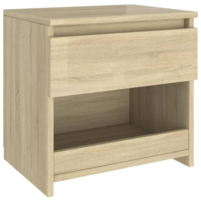 Nachtkastje 40x30x39 cm spaanplaat sonoma eikenkleurig