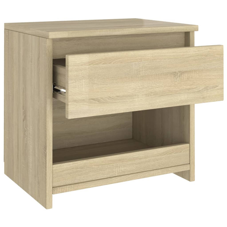 Nachtkastje 40x30x39 cm spaanplaat sonoma eikenkleurig