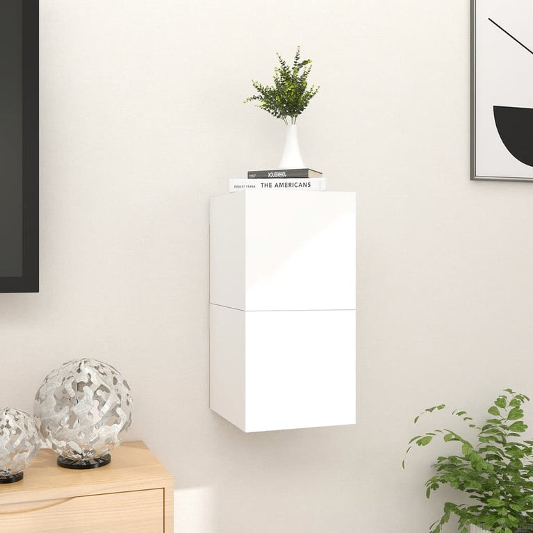 Tv-wandmeubelen 2 st 30,5x30x30 cm wit MeubelReus