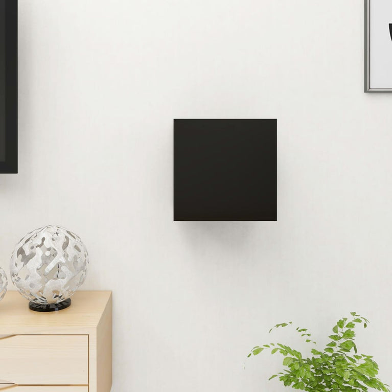 Tv-wandmeubel 30,5x30x30 cm zwart MeubelReus