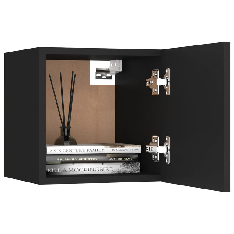 Tv-wandmeubel 30,5x30x30 cm zwart MeubelReus