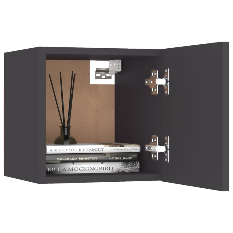 Tv-wandmeubel 30,5x30x30 cm grijs MeubelReus