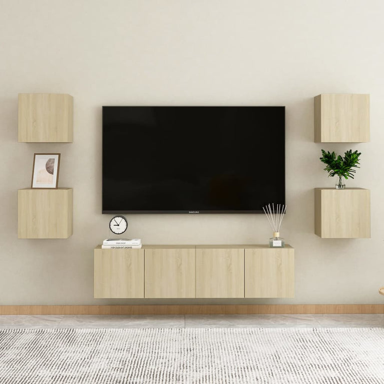 Tv-wandmeubel 30,5x30x30 cm sonoma eikenkleurig MeubelReus