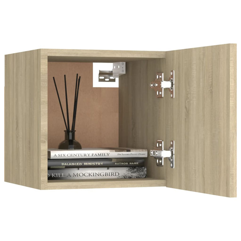 Tv-wandmeubel 30,5x30x30 cm sonoma eikenkleurig MeubelReus