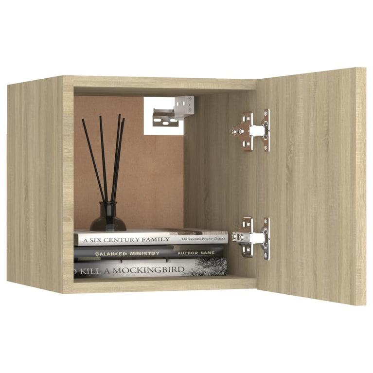 Tv-wandmeubelen 4 st 30,5x30x30 cm sonoma eikenkleurig