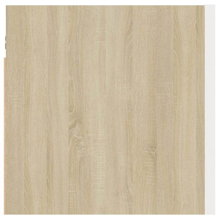 Tv-wandmeubelen 2 st 30,5x30x30 cm wit en sonoma eikenkleurig MeubelReus