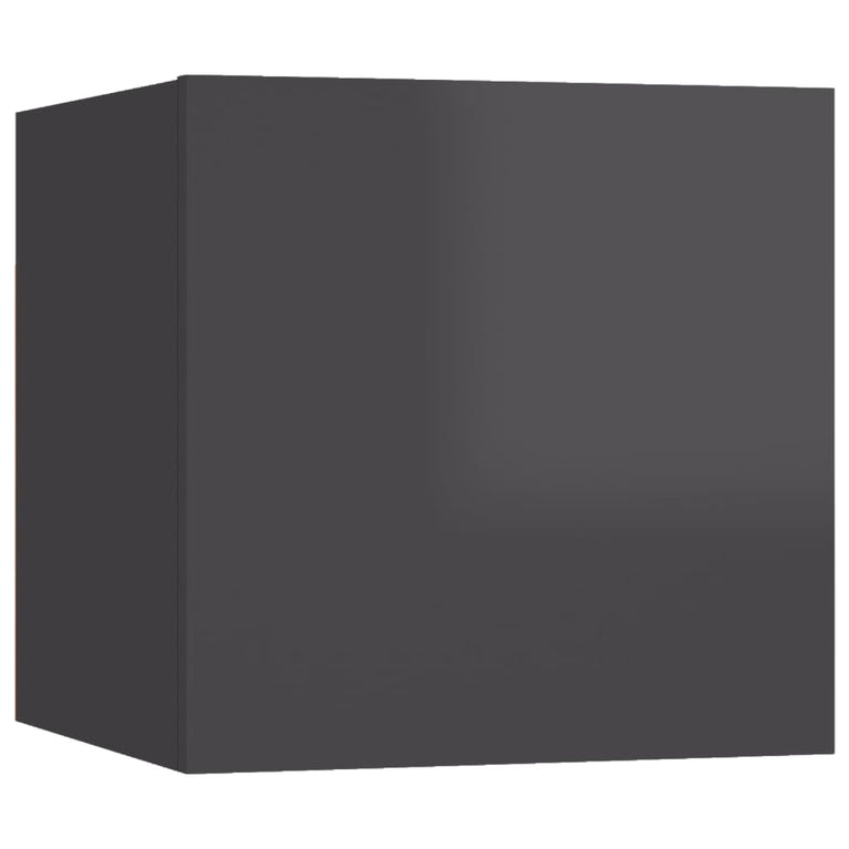 Tv-wandmeubelen 2 st 30,5x30x30 cm hoogglans grijs MeubelReus