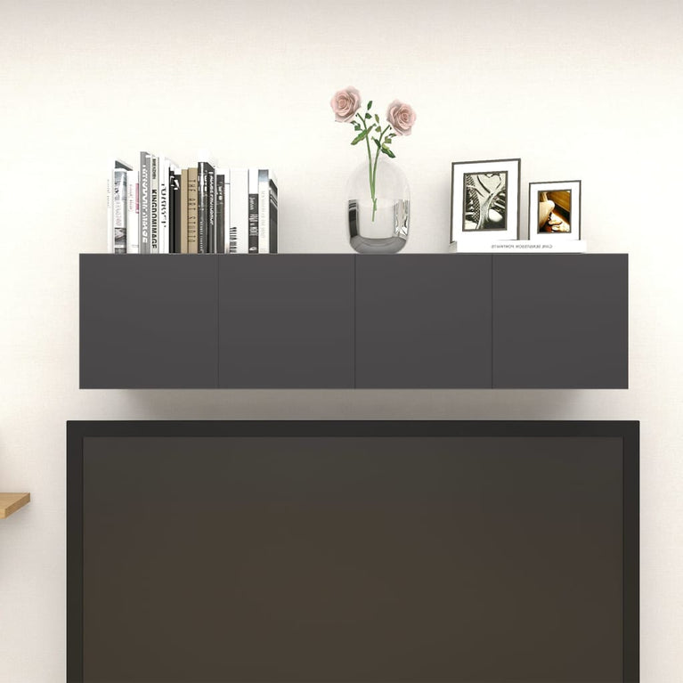 Tv-wandmeubelen 4 st 30,5x30x30 cm hoogglans grijs MeubelReus