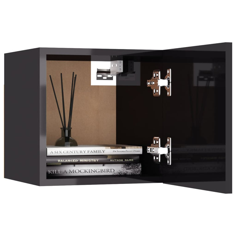 Tv-wandmeubelen 4 st 30,5x30x30 cm hoogglans grijs MeubelReus