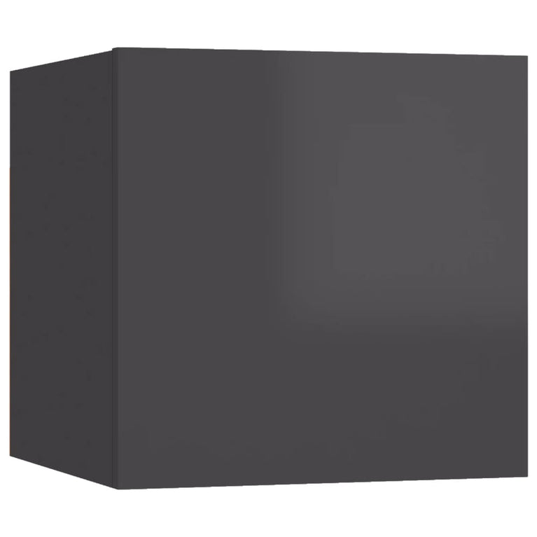 Tv-wandmeubelen 4 st 30,5x30x30 cm hoogglans grijs MeubelReus