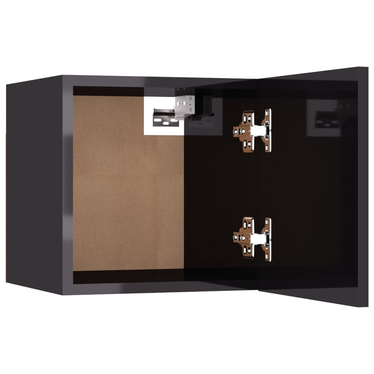 Tv-wandmeubelen 4 st 30,5x30x30 cm hoogglans grijs MeubelReus