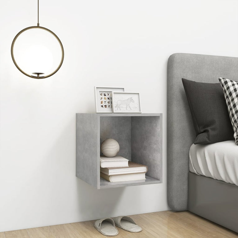 Wandkast 37x37x37 cm spaanplaat betongrijs