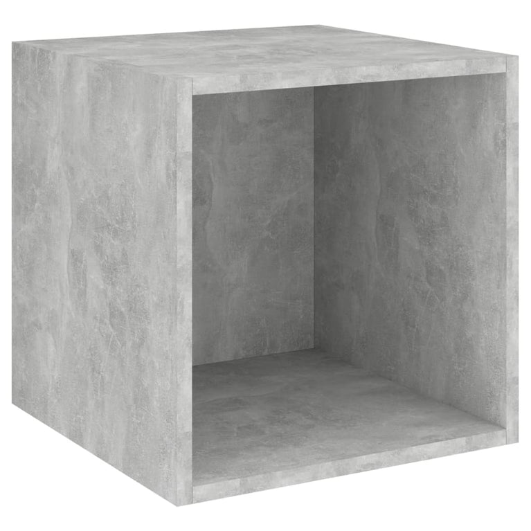Wandkasten 2 st 37x37x37 cm spaanplaat betongrijs