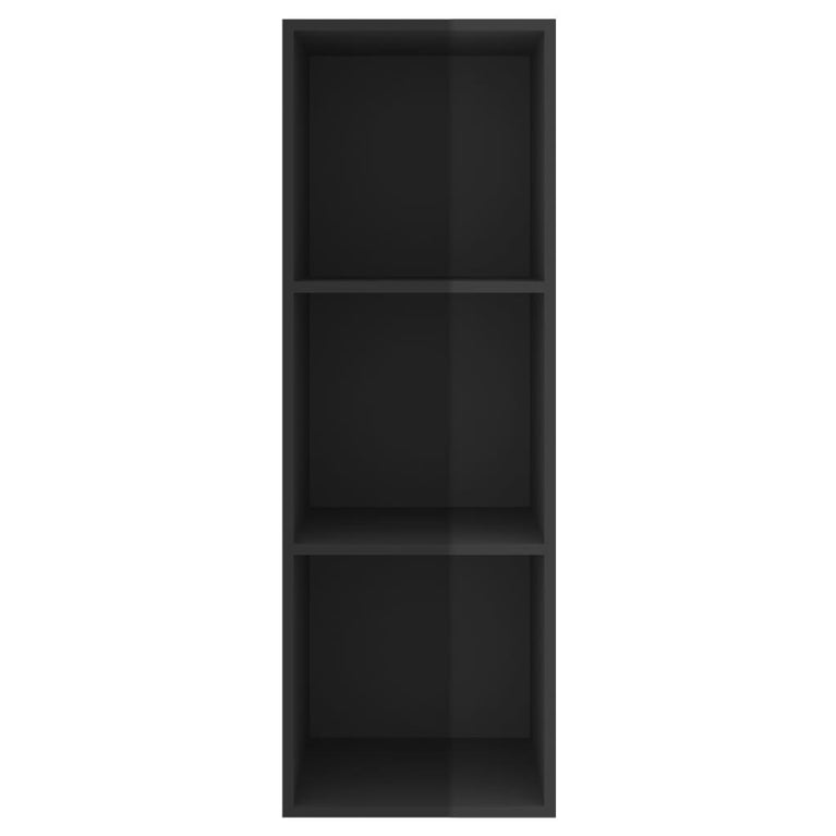 Tv-wandmeubel 37x37x107 cm spaanplaat hoogglans zwart MeubelReus