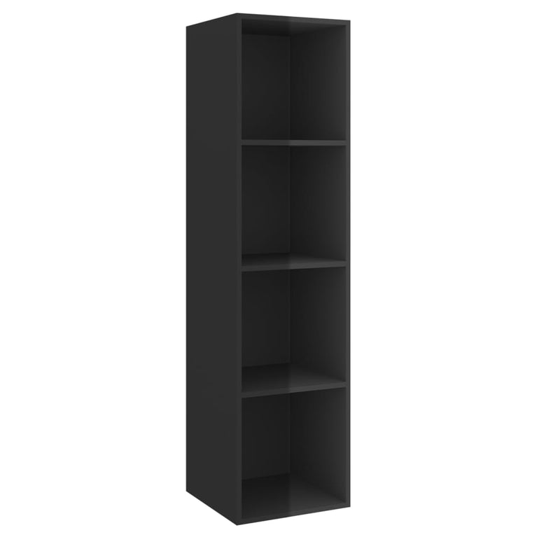 Tv-wandmeubel 37x37x142,5 cm spaanplaat hoogglans zwart MeubelReus