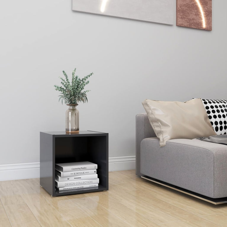 Tv-meubel 37x35x37 cm spaanplaat grijs MeubelReus