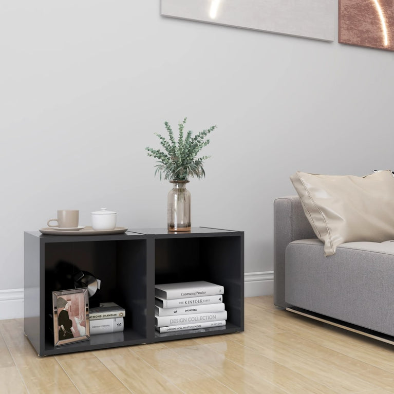 Tv-meubelen 2 st 37x35x37 cm spaanplaat grijs MeubelReus