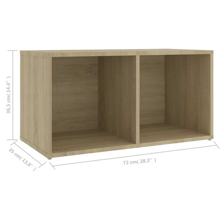 Tv-meubel 72x35x36,5 cm spaanplaat sonoma eikenkleurig