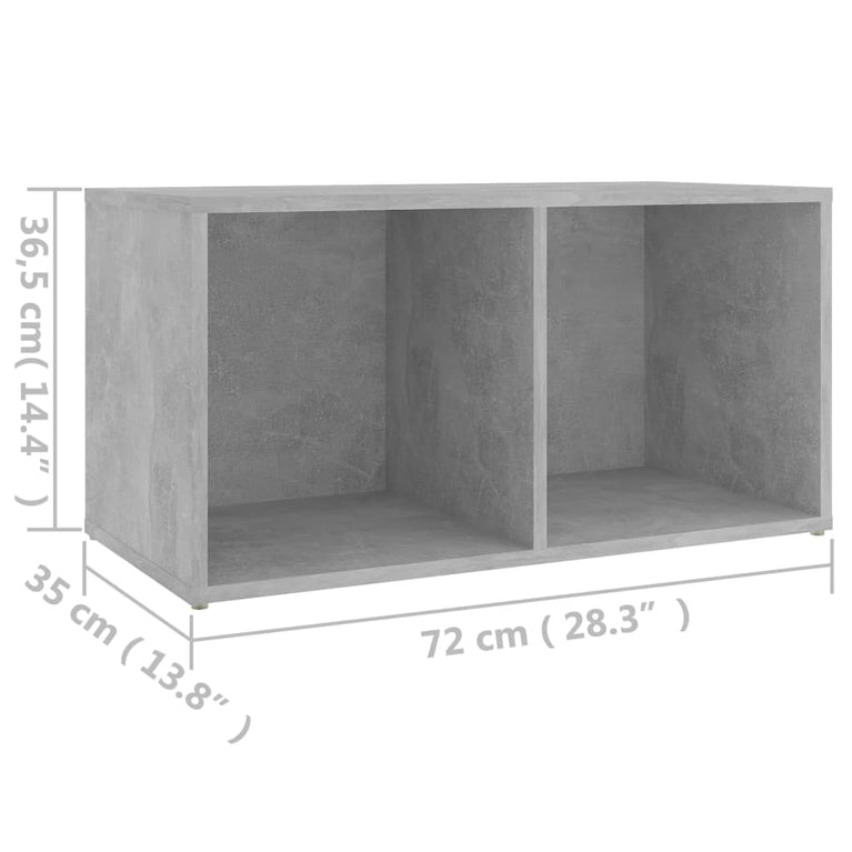 Tv-meubel 72x35x36,5 cm spaanplaat betongrijs