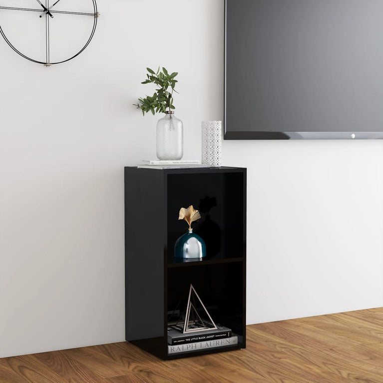 Tv-meubel 72x35x36,5 cm spaanplaat hoogglans zwart