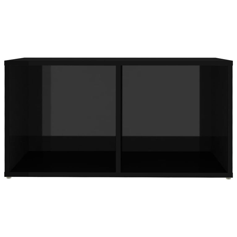 Tv-meubel 72x35x36,5 cm spaanplaat hoogglans zwart