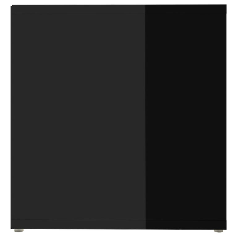 Tv-meubel 72x35x36,5 cm spaanplaat hoogglans zwart