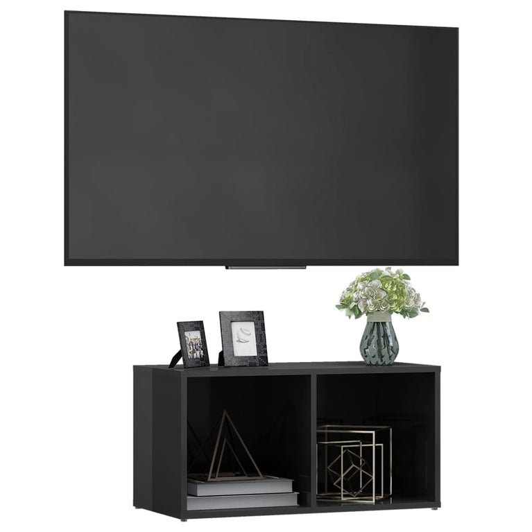 Tv-meubel 72x35x36,5 cm spaanplaat hoogglans grijs MeubelReus