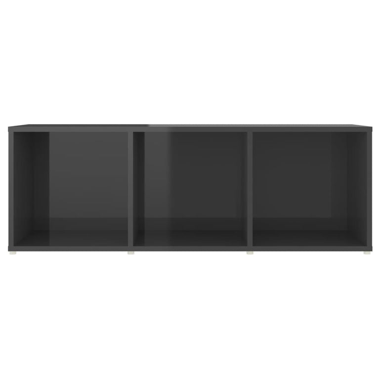 Tv-meubel 107x35x37 cm spaanplaat hoogglans grijs
