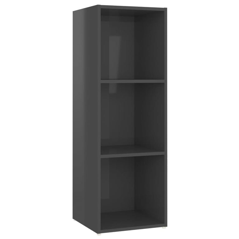Tv-meubel 107x35x37 cm spaanplaat hoogglans grijs
