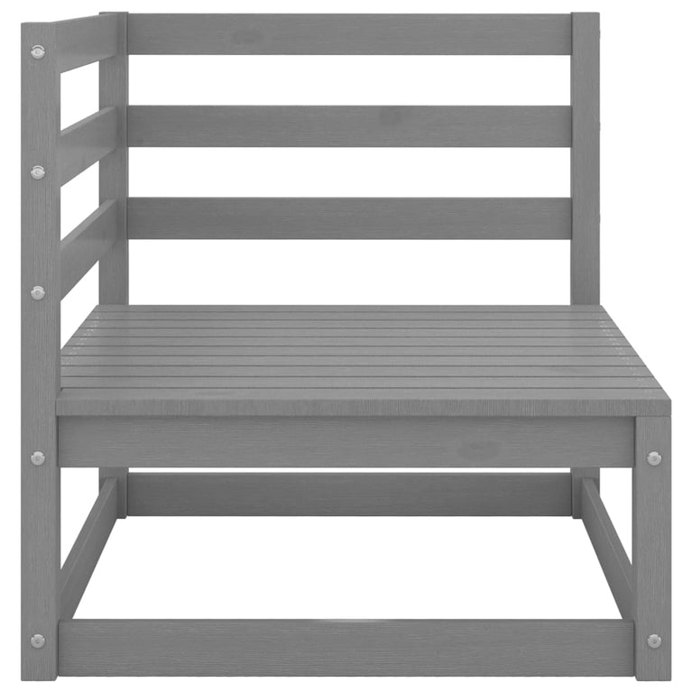3-delige Loungeset massief grenenhout grijs MeubelReus