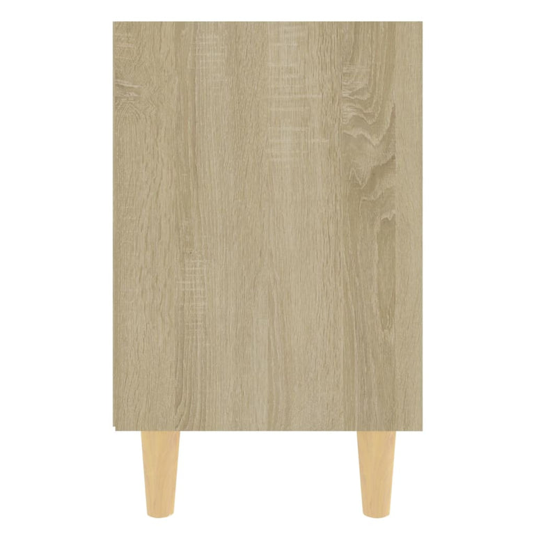 Nachtkastjes 2 st met houten poten 40x30x50 cm sonoma eiken MeubelReus