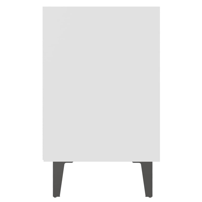 Nachtkastje met metalen poten 40x30x50 cm wit MeubelReus