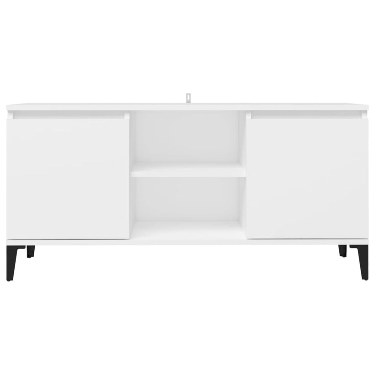 Tv-meubel met metalen poten 103,5x35x50 cm wit MeubelReus