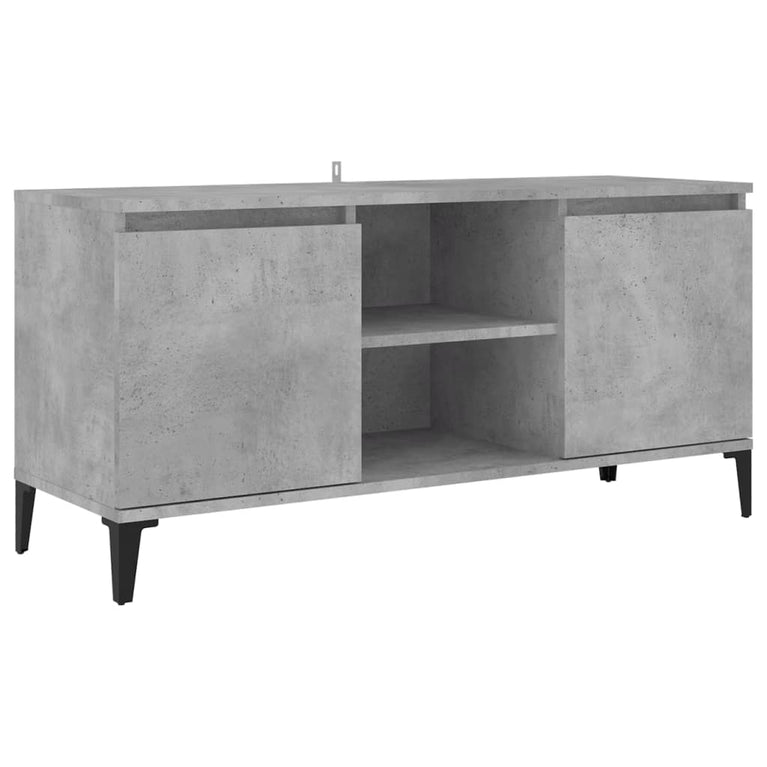 Tv-meubel met metalen poten 103,5x35x50 cm betongrijs MeubelReus