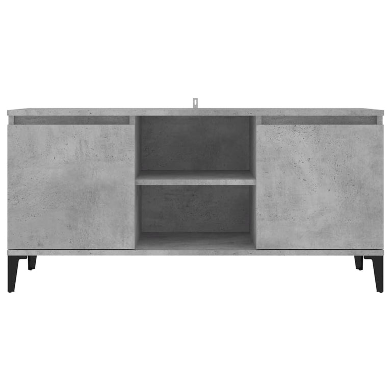 Tv-meubel met metalen poten 103,5x35x50 cm betongrijs MeubelReus