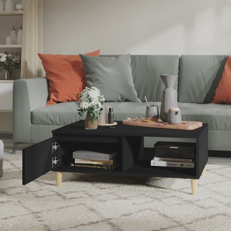 Salontafel 90x60x35 cm spaanplaat zwart MeubelReus