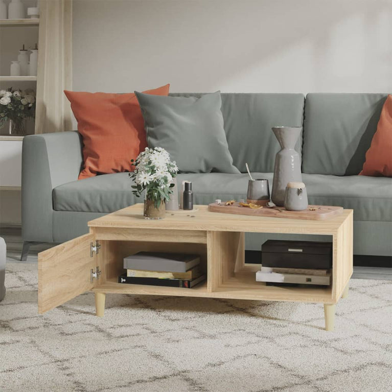 Salontafel 90x60x35 cm spaanplaat sonoma eikenkleurig MeubelReus