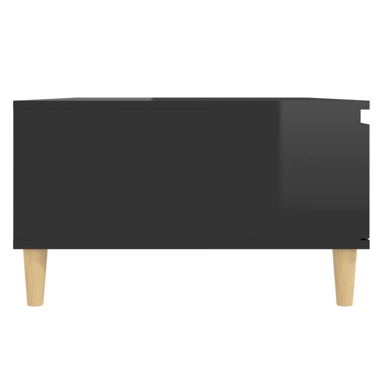 Salontafel 90x60x35 cm spaanplaat hoogglans zwart MeubelReus