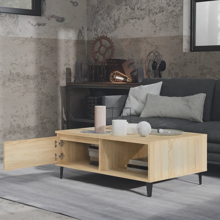 Salontafel 90x60x35 cm spaanplaat sonoma eikenkleurig MeubelReus
