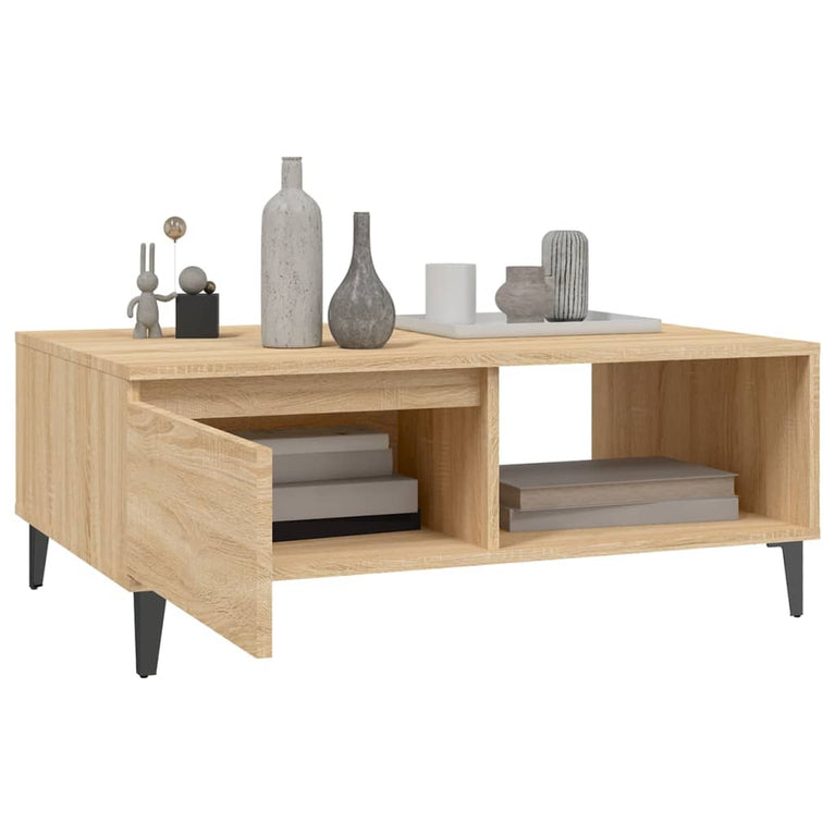Salontafel 90x60x35 cm spaanplaat sonoma eikenkleurig MeubelReus